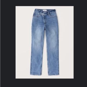 A&F curve love 90s ultra high rise striaght jean